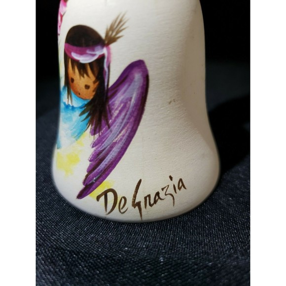Ted DeGrazia Indian Angel Girl Pottery Bell Southwest Native Culture 70s Signed - Picture 7 of 9